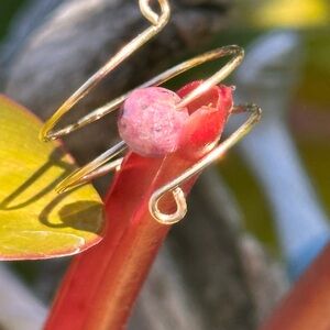 Handmade Gold filled Wire Wrapped Faceted Ruby Bead Gemstone Ring